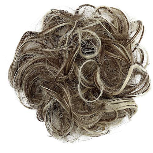 PRETTYSHOP Scrunchie Scrunchy Bun Up Do Saç parçası Saç Şerit At Kuyruğu Uzantıları Dalgalı Kıvırcık veya Dağınık Verious Renkler