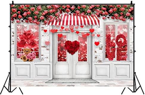 Sevgililer Günü Portreler Fotoğraf Arka Planında Kırmızı Gül Aşk Kalp Fotoğraf Arka Plan için Öpüşme Booth Çekim Sahne Vinil