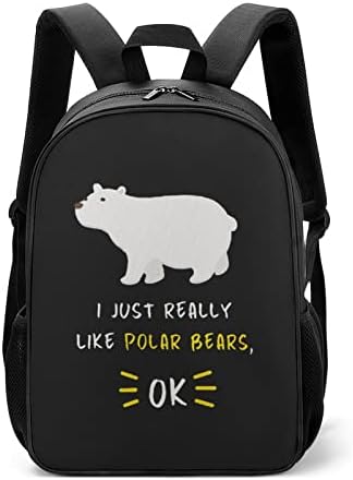 Ben Sadece Gerçekten Kutup Ayıları Tamam Sırt Çantaları Erkekler ve Kızlar için Temel Seyahat Açık Okul Seyahat Spor