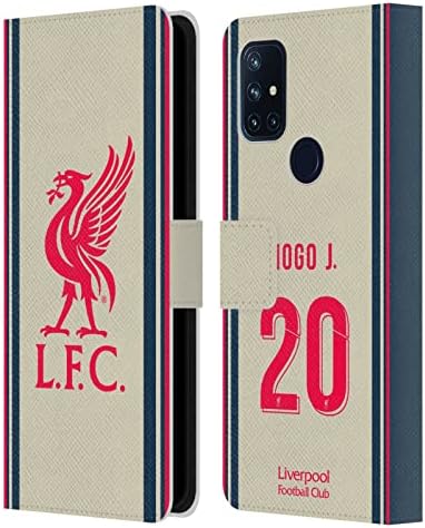 Kafa Kılıfı Tasarımları Resmi Lisanslı Liverpool Futbol Kulübü Diogo Jota 2021/22 Oyuncu Deplasman Takımı Grup 1 Deri Kitap Cüzdan