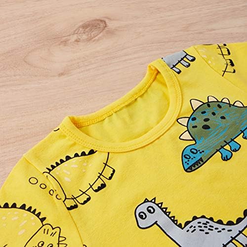 Toddler Erkek Bebek Bahar Yaz Giysileri Kısa Kollu Dinozor T-Shirt Üst ve Pantolon 2 ADET Nedensel Kıyafetler Set
