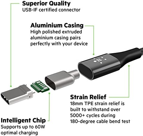 Belkin MİXİT 4 Metrelik DuraTek USB-C'den USB-A Kablosuna (Gül Altın)