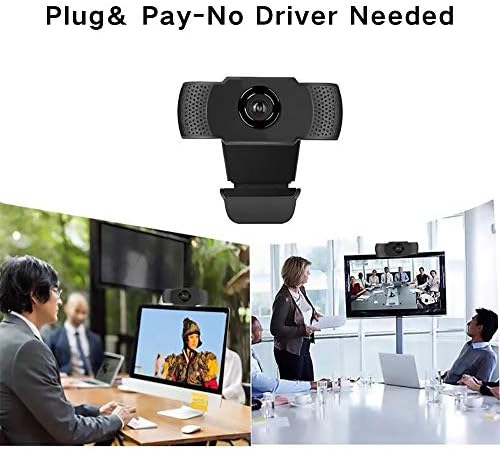 Webcam, Masaüstü/Mac Dizüstü/Pc için Mikrofonlu 1080p USB Webcam, Tak ve Çalıştır, Görüntülü Görüşme, Konferans, Oyun için Bilgisayar