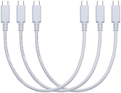 JAVEX [1FT, 3 Paket] [USB-IF Sertifikalı, E-Mark IC] USB Tip-C'den C'ye Kablo, Beyaz