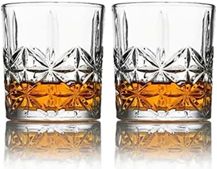 Kristal Viski Gözlük-Prim 12.5 OZ Scotch Gözlük 6 Set, Eski Moda Viski Gözlük, Hediye için Scotch Severler / Stil Züccaciye için