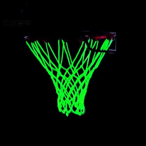 Gyrategirl Gece Lambası basketbol Ağı, Karanlıkta Parlayan Basketbol Ağı, Aydınlık Açık Taşınabilir Güneş Enerjili Spor Naylon,