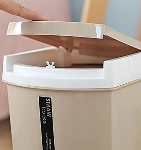 Dikdörtgen Banyo Plastik çöp tenekesi Basın Kapaklı Su Geçirmez çöp kutusu Mutfak Yatak Odası için Ince Ofis çöp sepeti Ofis