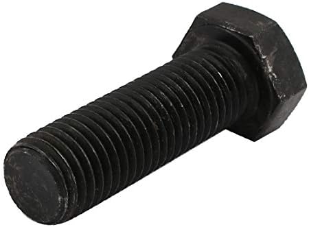 X-DREE 8.8 Sınıf M16x50mm Tam Dişli Sol El Konu Hex Başkanı Cıvata Siyah (8.8 Grado M16x50mm Rosca ızquierda rosca completa Tornillo