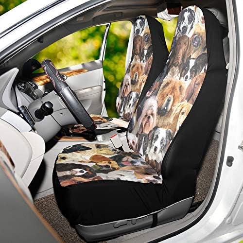 Dikişsiz Farklı Köpek Irkları 1 PC Araba ön klozet kapağı s Kaymaz Araç Premium Kumaş koltuk koruyucu Kılıf Evrensel Fit için