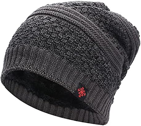 Erkekler ve Kadınlar için hımbıl Kış Bere Örgü Şapkalar-Tıknaz Bere Kap-Sıcak ve Yumuşak Soğuk Hava Kızak Kapaklar