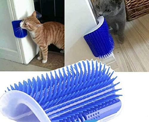 AIHE Kedi Oyuncak kedi Fırça Tırmalama Fırçası kedi Dil Tarak kedi Köşe sürtünme Cihazı kedi Oyuncak kedi Malzemeleri(Mavi
