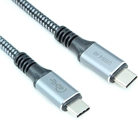 MyCableMart 3ft USB4 Tip-C Thunderbolt 3 (40 Gbps, 100 W, PD, 8 K) Örgülü Kablo