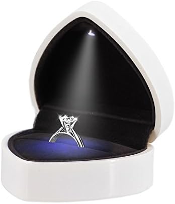 Naımo Nişan Yüzüğü Kutusu Küpe Sikke Takı Yüzük Kutusu Kasa LED Işıklı Teklif Nişan düğün hediyesi