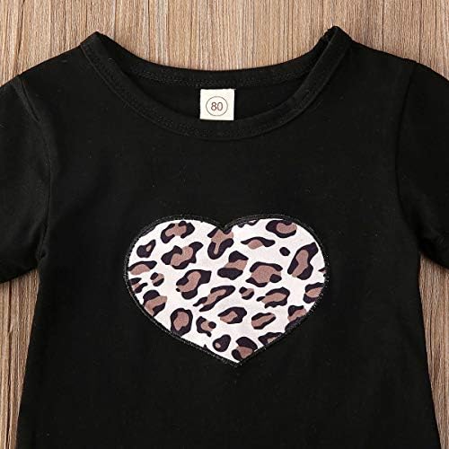 2 ADET / 3 ADET Toddler Bebek Yaz Moda Kıyafetler Çocuklar Fırfır T-Shirt Tops Baskı Kalp Şekli Kazak Giyim Seti