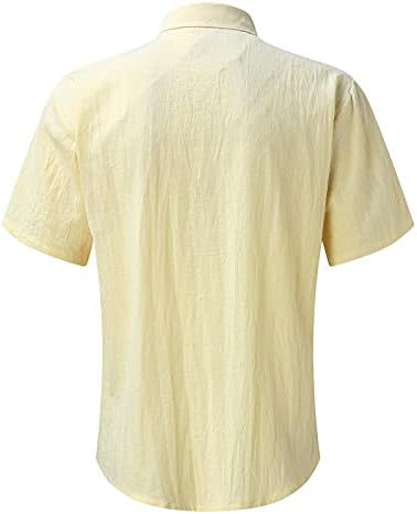 XXBR Düğme-Aşağı Gömlek Mens için, Yaz erkek Turn - aşağı Yaka Kısa Kollu Katı Güz İş Casual Tops T-shirt
