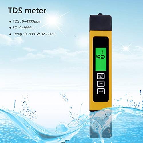 Haofy Su Kalitesi Ölçer, Taşınabilir 0-4999ppm TDS / EC Test Cihazı Su Test Kalemi, çok fonksiyonlu Su Kalitesi Monitör Test