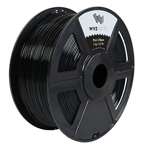 WYZworks PLA 1.75 mm [Siyah ] Premium Termoplastik Polilaktik Asit 3D Yazıcı Filament-Boyutsal Doğruluk + / -0.05 mm 1 kg / 2.2