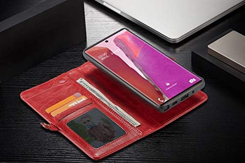 Samsung Note20 Cep Telefonu Kılıfı, Bilek Kayışı Ve [5 Yuva] Kimlik Kartı Ve Kredi Kartı Cebi ile PU Deri Cüzdan Cep Telefonu