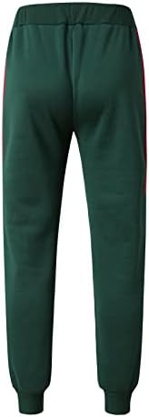 UBST Sweatpants Mens için, Bahar İpli Çizgili Renk Blok Patchwork Sokak Pantolon Slim Fit Casual koşucu pantolonu