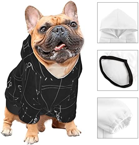 ZİSRA Zodyak Takımyıldızı Uzay Baskılı Evcil Köpek Hoodies Giyim Kış Polyester Köpek Giysileri