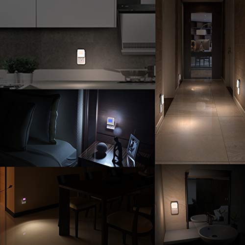 Akıllı Alacakaranlıktan Şafağa Sensörlü LED Gece Lambasını Takın, MAZ-TEK Çok Renkli Değiştirilebilir Gece Lambaları, Yatak Odası,