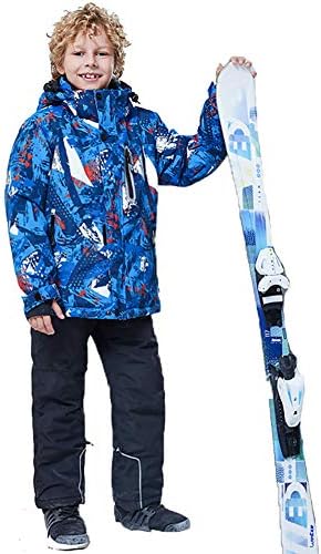 Erkek Kayak Ceket Kar Ceket Pantolon Takım Elbise Rüzgar Geçirmez Su Geçirmez Kış Mont (Boyut ABD 4-16)