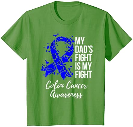 Babamın Mücadele Benim Mücadele Kolon Kanseri Farkındalık T-Shirt
