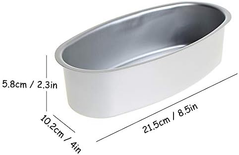 ORYOUGO 3 Packs 8in Oval Şekil Kek Pan yapışmaz Alüminyum Peynir Kek Kalıp Ekmek Loaf Tavalar Bakeware Seti için Ev, mutfak,