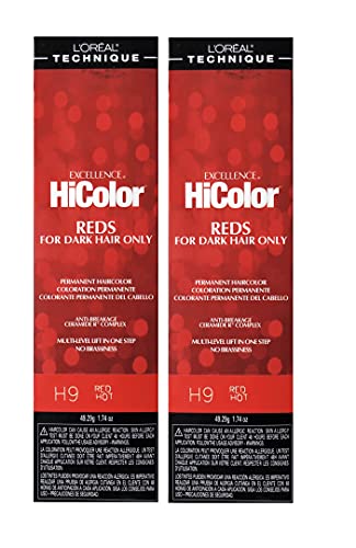 Kırmızı sıcak H9 49.29 g, Excel HiColor Kalıcı Renk, Cilt. 30 Geliştirici (Kırmızı Sıcak)