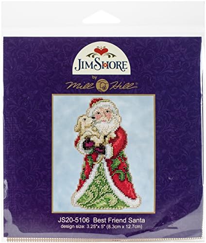Jim Shore En İyi Arkadaşı Santa Sayılan Çapraz Dikiş Kiti-5x5 18 Sayısı