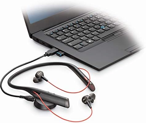Plantronics Voyager 6200 UC USB-C İş-Hazır Bluetooth Boyun Bandı Kulaklık w/Kulaklık, Siyah