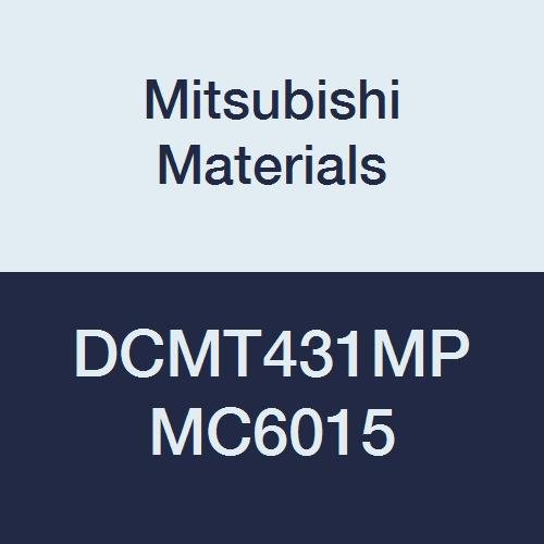 Mitsubishi Malzemeleri DCMT431MP MC6015 Delikli Karbür DC Tipi Pozitif Tornalama Ucu, Genel Kesim, Kaplamalı, Eşkenar Dörtgen