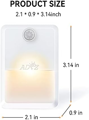 LED Gece lambası, Hareket Sensörü Gece ışıkları Akülü duvar lambası Üzerinde sopa otomatik gece lambası Sıcak Beyaz LED Sopa-On