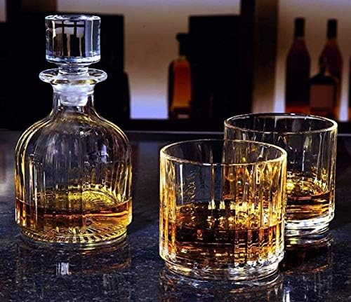 Erkekler için Viski Sürahi Setleri Likör Scotch Bourbon Veya Şarap için Kazınmış Viski Sürahi Seti, Likör, Brendi, Votka Ve Scotch