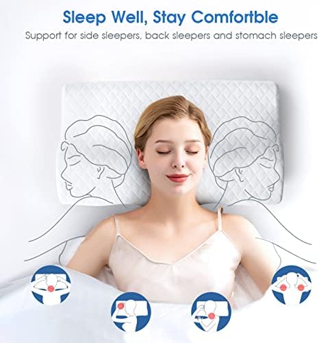 Uyumak için Servikal Yatak Yastığı mı?Boyun Ağrısı için Hafızalı Köpük Yastık?Uygun Mide, Yan Traversler, Yıkanabilir Yastık