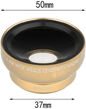 Kesoto 2'si 1 Arada Telefon Kamera Lensi / Geniş Açı Lens Klipsi Taşıma Çantası-Altın, 50x50x35mm