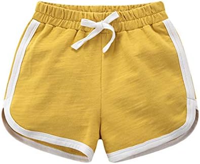 Tugao Unisex bebek erkek kız pamuk şort çocuklar yaz kısa pantolon 1-7T