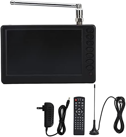 5 Taşınabilir TV, Teleskopik Antenli 1080P TFT HD LED Dijital Televizyon, USB Bağlantı Noktası, Hafıza Kartı Yuvası ve Uzaktan