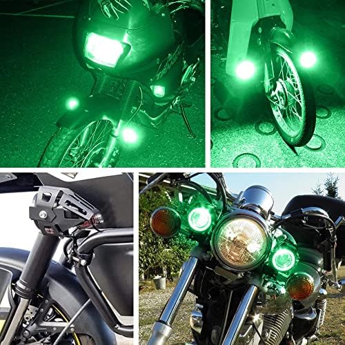 2X Motosiklet sis ışık yüksek / düşük ışın anahtarı ile, evrensel U7 motosiklet farlar motosiklet yardımcı ışık 12 V / 24 V LED