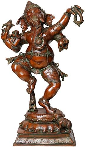 AapnoCraft Büyük Dans Ganesha Heykeli-El Yapımı Hindu Rab Ganesh Putlara Fil Tanrı Heykel Başarı Tanrı Hinduizm Heykelcik (40
