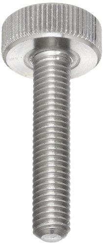 Düz 303 Paslanmaz Çelik Paslanmaz Çelik Tırtıllı Başlı Vidalar, 10-24, 1/2 inç Kafa Çapı, 13/16 inç Uzunluk (1 Paket)