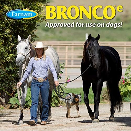 Atlar ve Köpekler için Farnam Broncoe Equine Fly Sprey w/Citronella Kokusu 128 ons