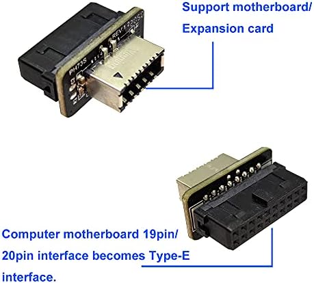 COMeap USB 3.0 (3.1 Gen 2) 19 Pin Başlığı USB 3.1 Tip-E Tip-C 20 Pin A-Anahtar Başlığı Anakart için Ön Panel Adaptörü (Dikey