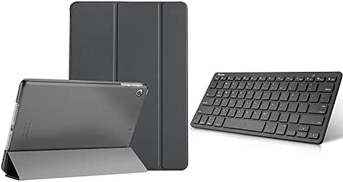 ProCase Gri iPad Mini 1 2 3 İnce Hafif Kılıf (Eski Model A1432 A1490 1455) Siyah İnce Kompakt Taşınabilir Kablosuz Klavye ile
