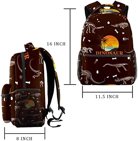 Küçük sırt çantası kız erkek sırt çantası seyahat çantası dinozor iskelet günbatımı depolama organizasyon Sackpack için