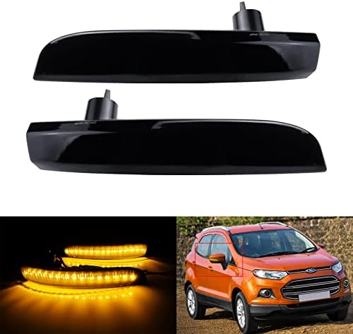 ANGRONG LED Ön Side Marker ışıklar Meclisi Füme Lens Dönüş Sinyal Lambası Değiştirme Ford Kuga / Escape / EcoSport 2013-2019,