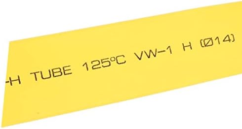 X-DREE 2: 1 ısı Shrink boru daralan Tüp Wrap 14mm Dia 10 M 2 adet Sarı(Tubi termoretraibili termorestringenti con tubo termorestringente
