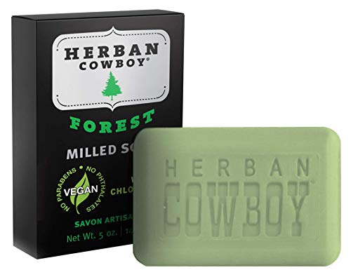 Herban Kovboy Öğütülmüş Bar Sabunu Ormanı-5 oz / Erkek Bar Sabunu / Paraben Yok, Ftalat Yok ve Sertifikalı Vegan
