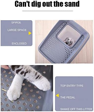 jınyıSHOP Kedi kum kabı Kedi Kumu Havzası Tamamen Kapalı Büyük Uzay Üst-in Yarı-Kapalı Kedi Tuvalet Pet Malzemeleri Kediler