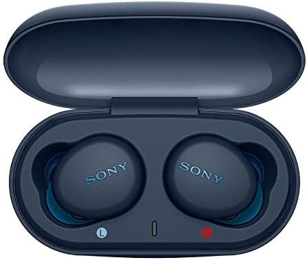 Sony WF-XB700 Ekstra Baslı Gerçek Kablosuz Kulaklıklar (Mavi) Knox Dişli Kulaklık Kılıfı ile WF-SP800 ve WF-XB700 Gerçek Kablosuz
